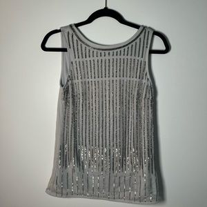 White House black market beaded blouse